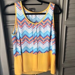Geometric pattern tank pixley size large
